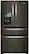 Front. Whirlpool - 24.5 Cu. Ft. 4-Door French Door Refrigerator - Black Stainless Steel.