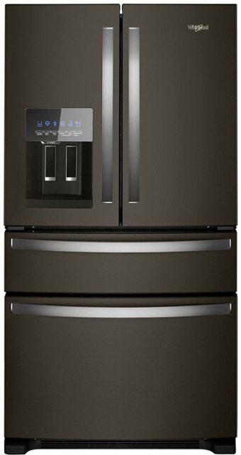 Whirlpool 24 5 Cu Ft 4 Door French Door Refrigerator Black Stainless Steel Wrx735sdhv Best Buy