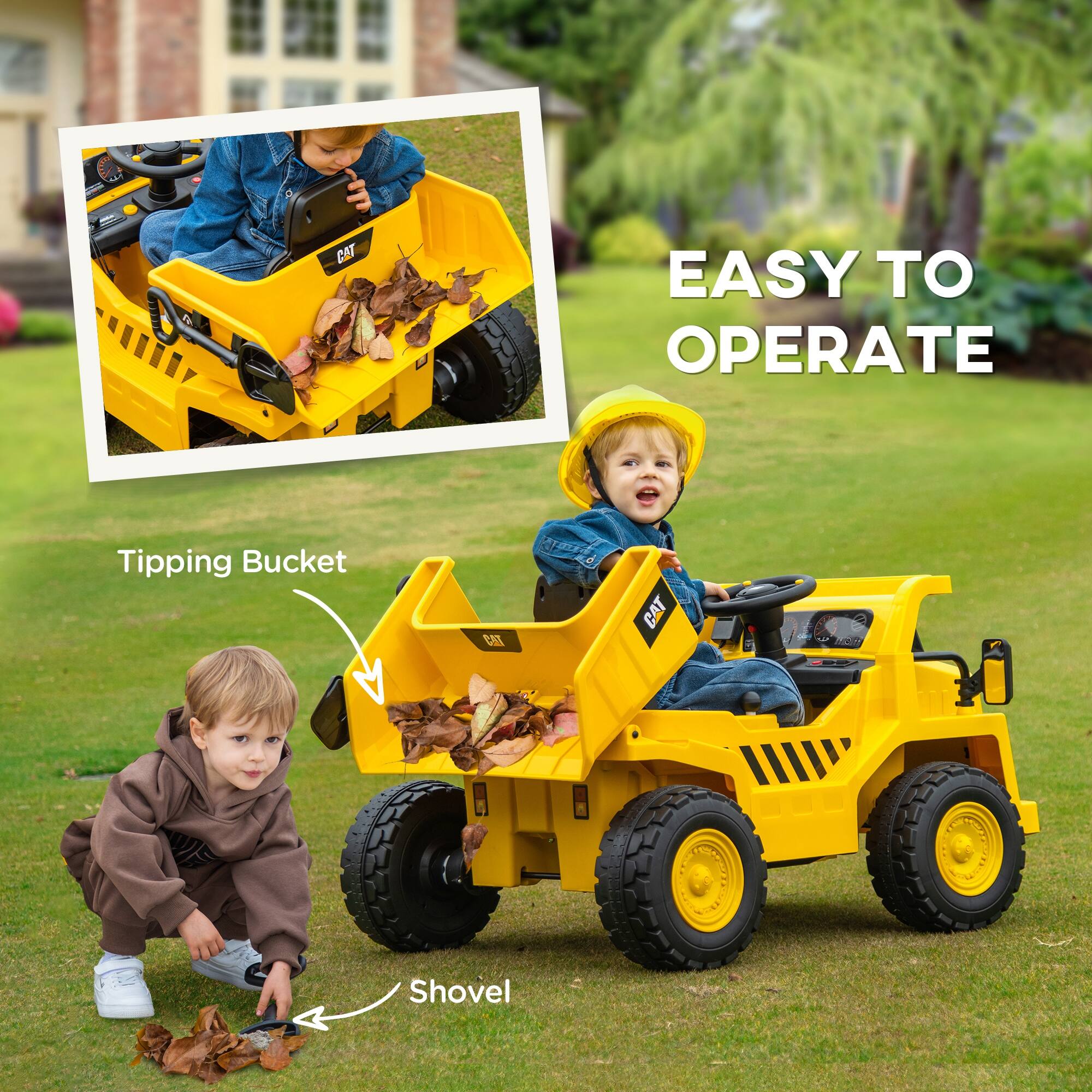 EASY TO OPERATE

Tipping Bucket

Shovel