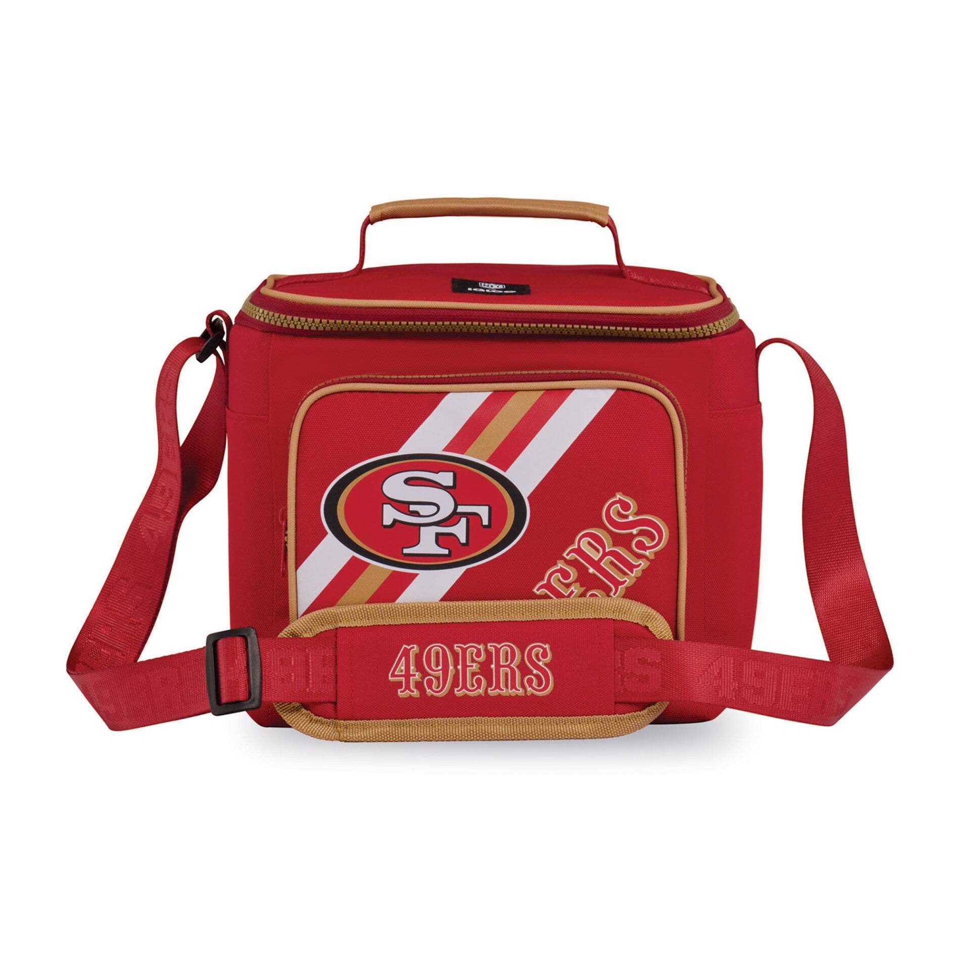 Front. Igloo - San Francisco 49ers Square Lined 4-Pack Cooler - Red.