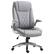 Front. Vinsetto - High Back 360° Swivel Ergonomic Home Office Chair with Flip Up Arms, Faux Leather Computer Desk Rocking Chair - Grey.