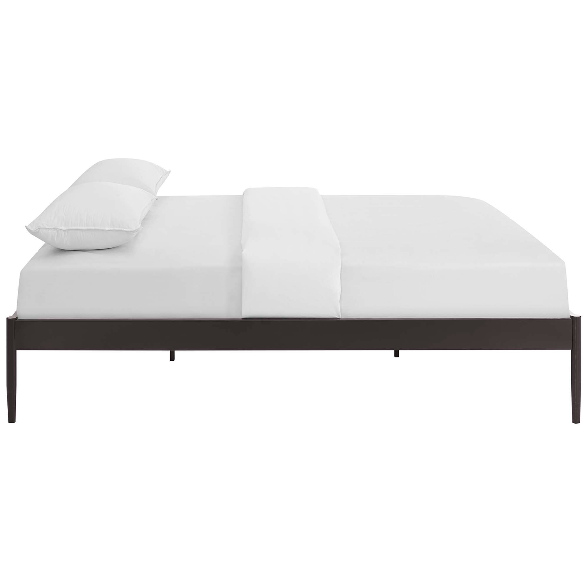 Left. Modway - Helen Fabric Twin Bed Frame with Round Splayed Legs - Gray.