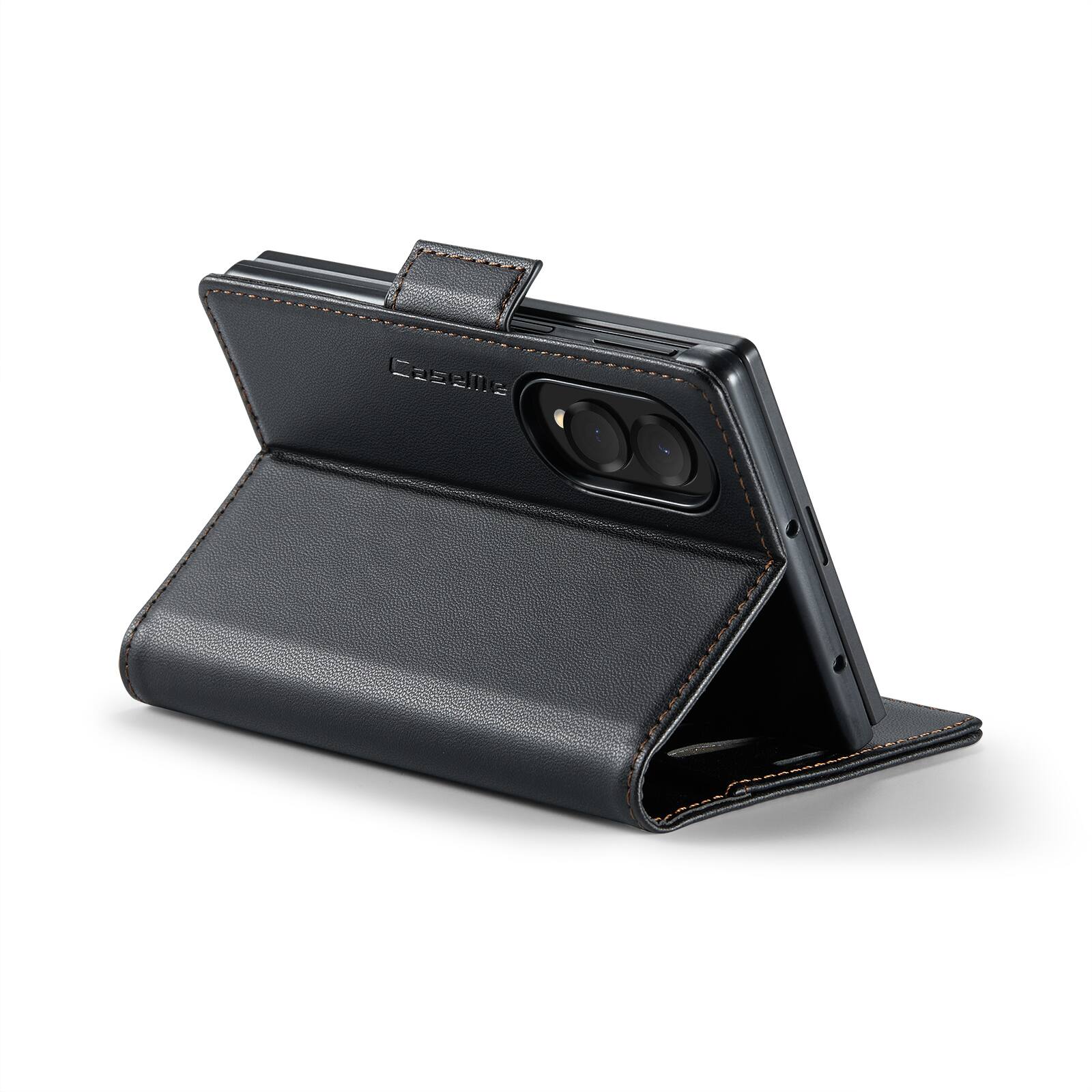 Alt View 7. UUCOVER - For Samsung Galaxy Z Fold8 Wide PU Leather Wallet Case with RFID Blocking Card Holder Cash Slot, Magnetic Folio Cover - Black.