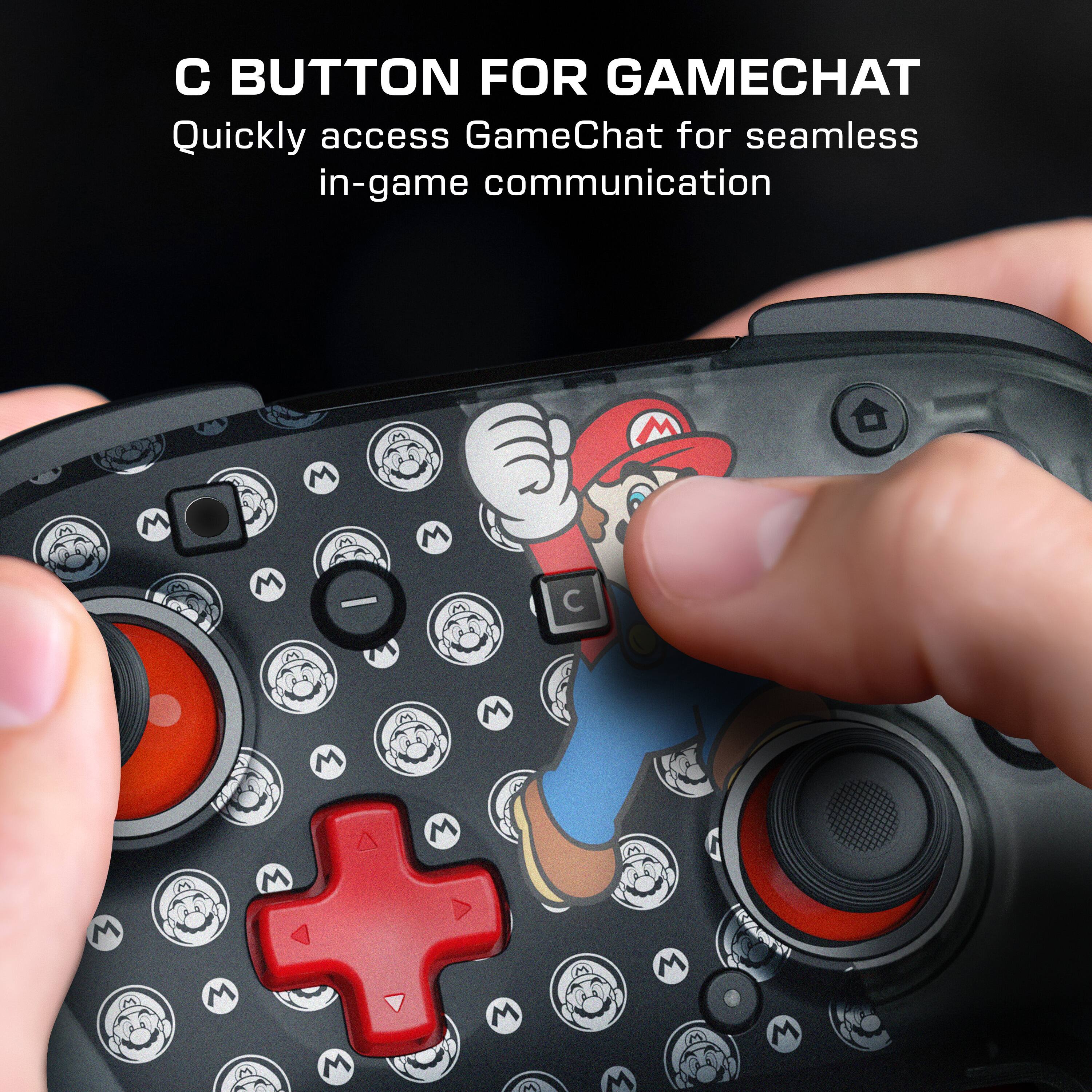 C BUTTON FOR GAMECHAT  
Quickly access GameChat for seamless in-game communication