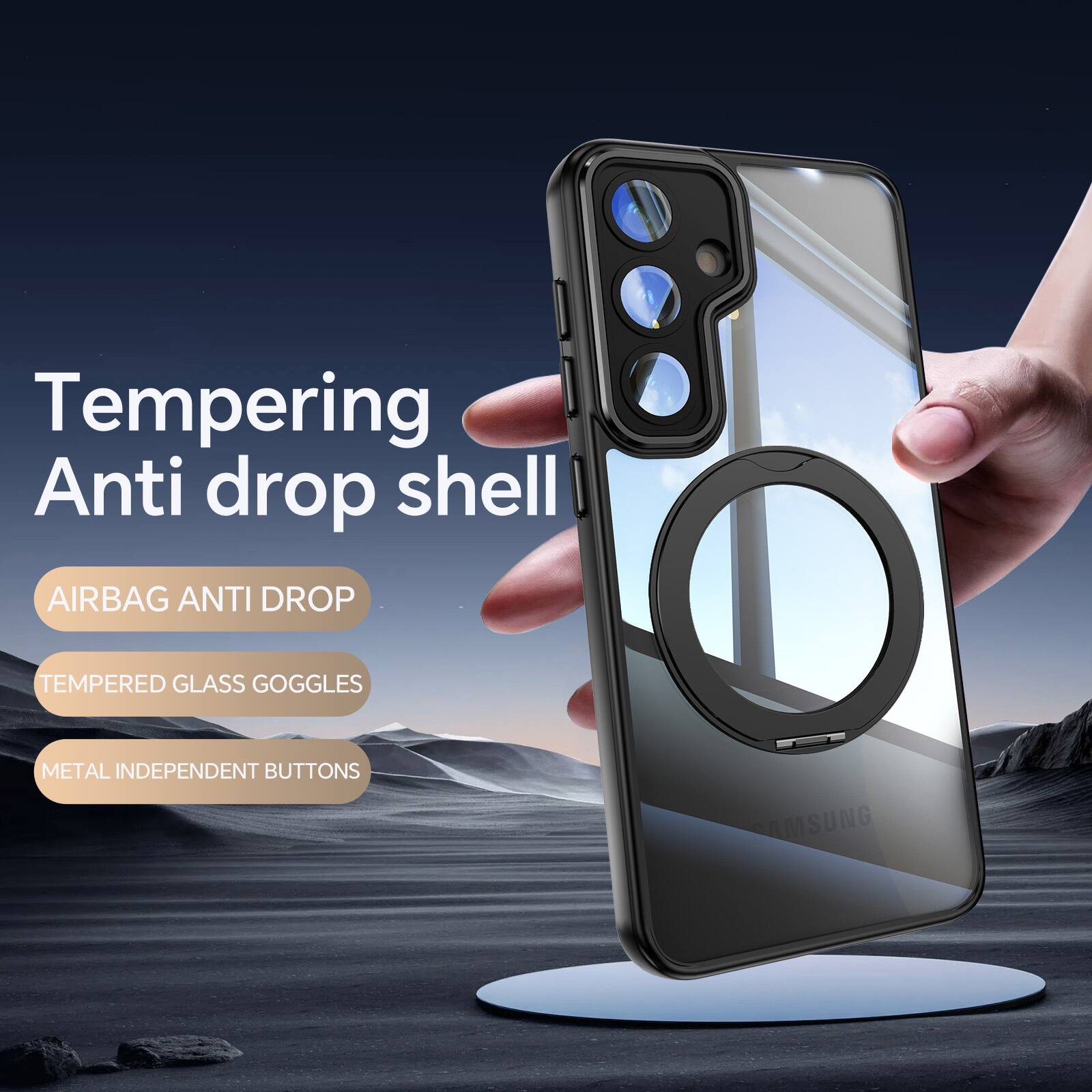 Tempering Anti drop shell  
AIRBAG ANTI DROP  
TEMPERED GLASS GOGGLES  
METAL INDEPENDENT BUTTONS  
AMSUNG
