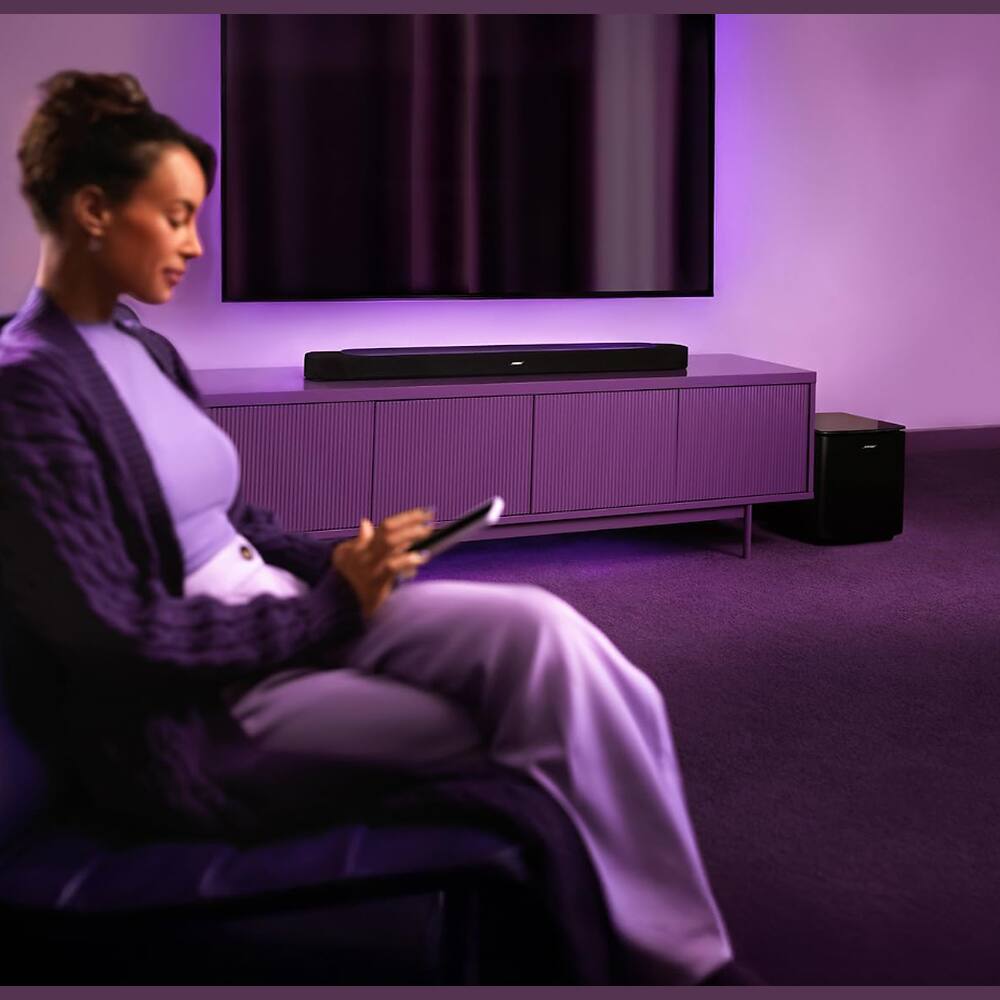 Alt View 2. Bose - Lifestyle Ultra Soundbar + 2 x Lifestyle Ultra Wireless Speaker + Lifestyle Ultra Subwoofer Package - Black.
