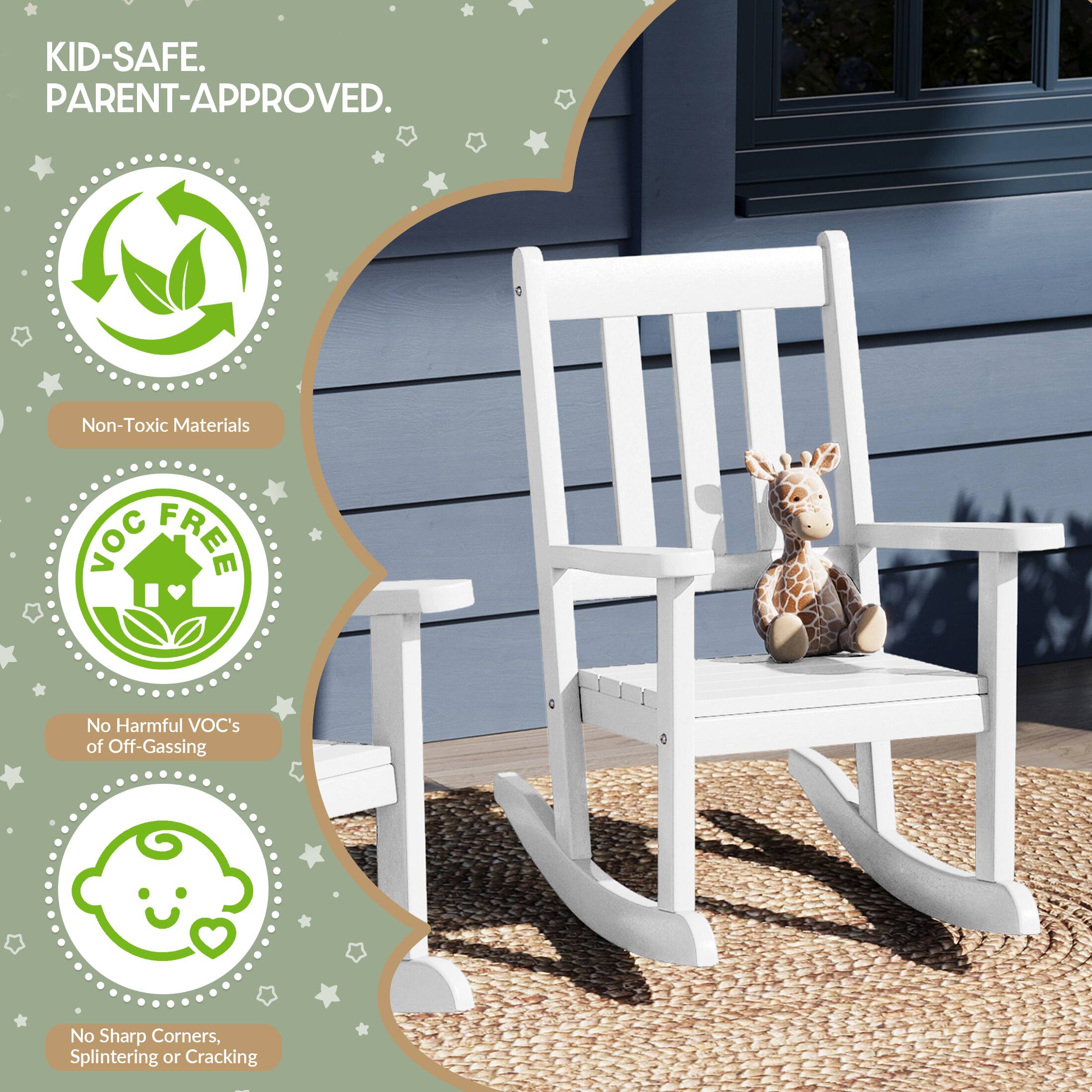 KID-SAFE. PARENT-APPROVED.

Non-Toxic Materials
VOC FREE
No Harmful VOC's of Off-Gassing
No Sharp Corners, Splintering or Cracking