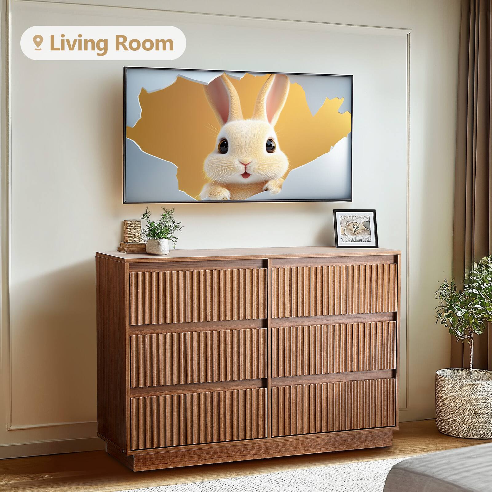 Koligey 6 Drawer Dresser 47