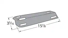 Music City Metals - MCM949704117 heat plate porc stl 15.875 x 3.3125 K grates heat plates and angles