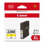 GENUINE Authentique GENUINO
MAXIFY Canon 2200 Y XL Canon 2200XL Y
PGI-2200XL Yellow
2.1x MORE PRINTS* PLUS DE PAGES IMPRIMÉES* XL