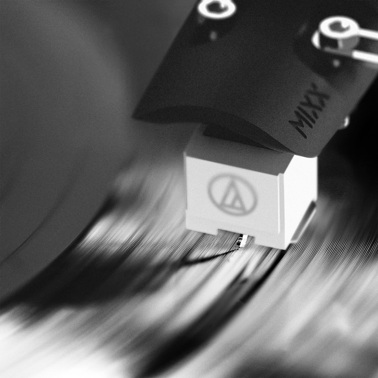 Alt View 2. Mixx - 50-Watt Analog 5 2-Speed Belt-Drive Manual Record Player, External Wireless Speakers, Bluetooth, 45-RPM Adapter, Remote - Black.