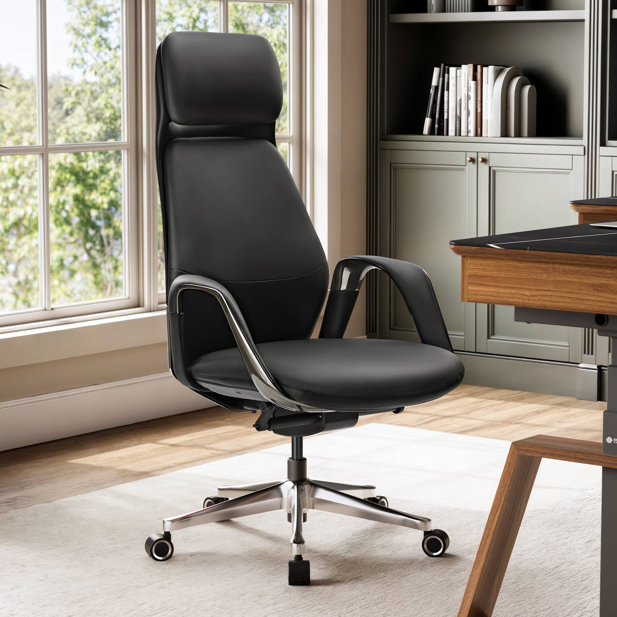 Alt View 6. Eureka Ergonomic - Ergonomic Executive Office Chair with Lumbar Support & High Back Support - Black.