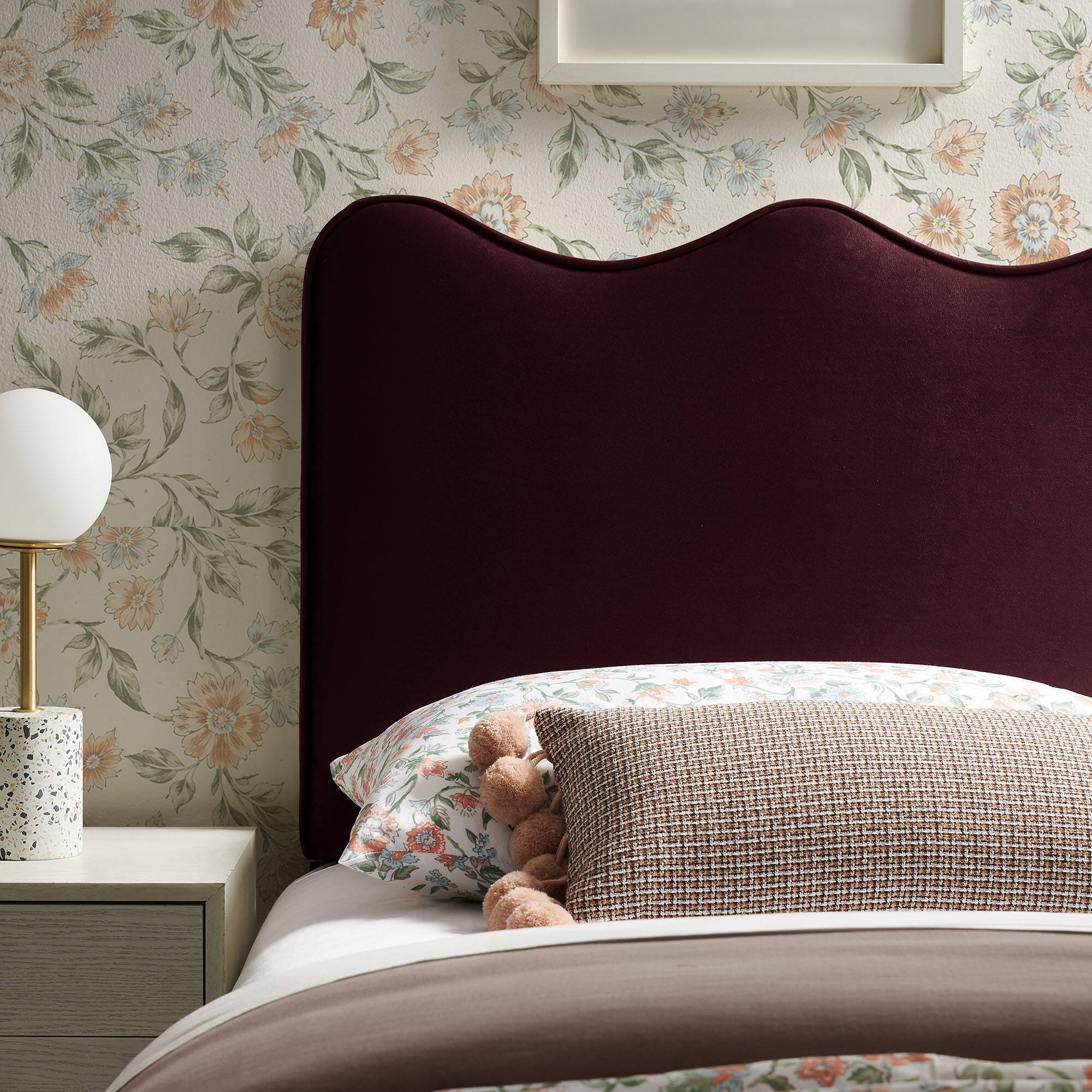Alt View 1. Modway - Athena Upholstered Headboard by Modway - Mulberry.