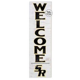 Jardine - Saint Rose Golden Knights 10'' x 35'' Indoor/Outdoor Welcome Sign - White