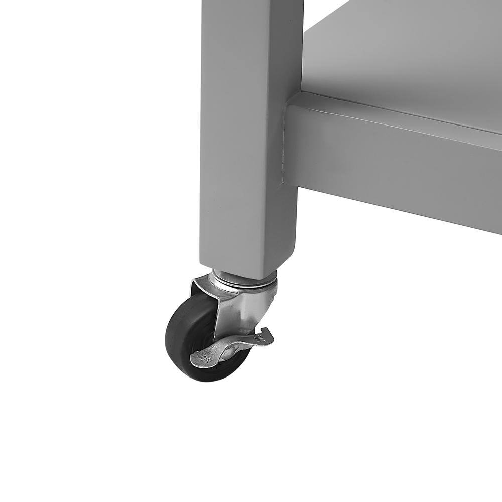 Alt View 6. Crosley Furniture - Connell Kitchen Island/Cart - Gray.