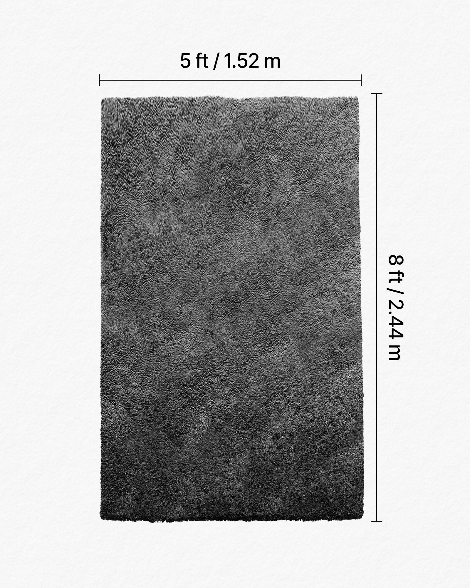 5 ft / 1.52 m  
8 ft / 2.44 m