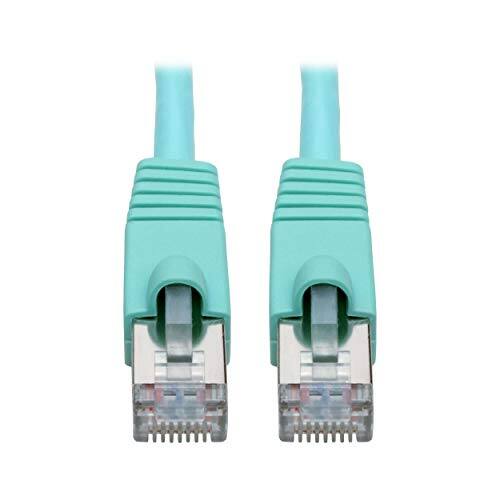 Front. Tripp Lite - Cat6a Snagless Shielded STP Patch Cable 10G, PoE, Aqua M/M 10ft.