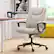 Left. Serta - Connor Upholstered Executive High-Back Office Chair with Lumbar Support - Microfiber - Gray.