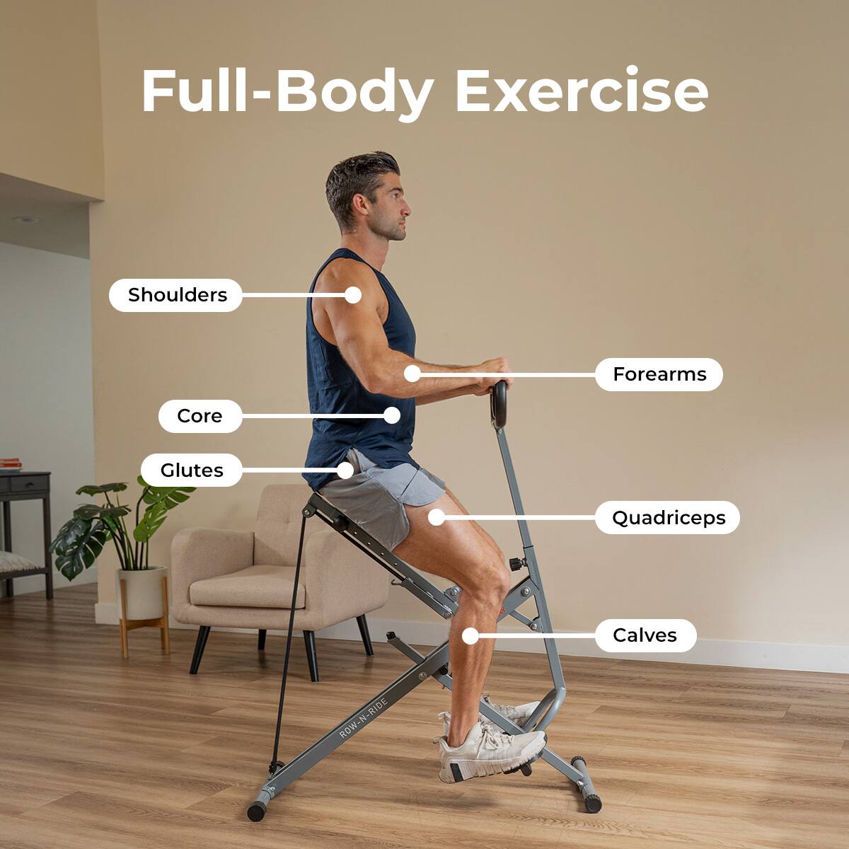 Full-Body Exercise

Shoulders  
Forearms  
Core  
Glutes  
Quadriceps  
Calves