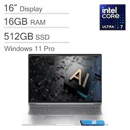 HP - ProBook 460 G11 16" FHD+ Business AI PC Laptop - Intel Core Ultra 7 - 16GB MRA - 512GB Memory - Windows 11 Pro - Silver