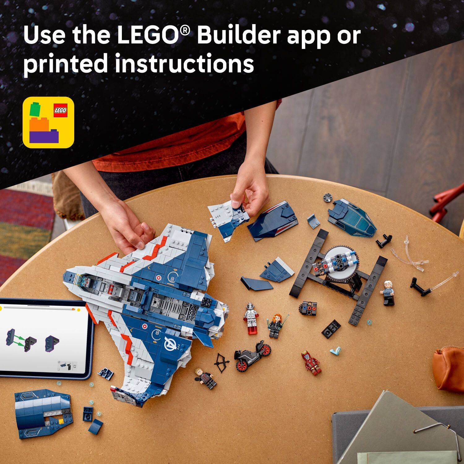 Use the LEGO Builder app or printed instructions LEGO