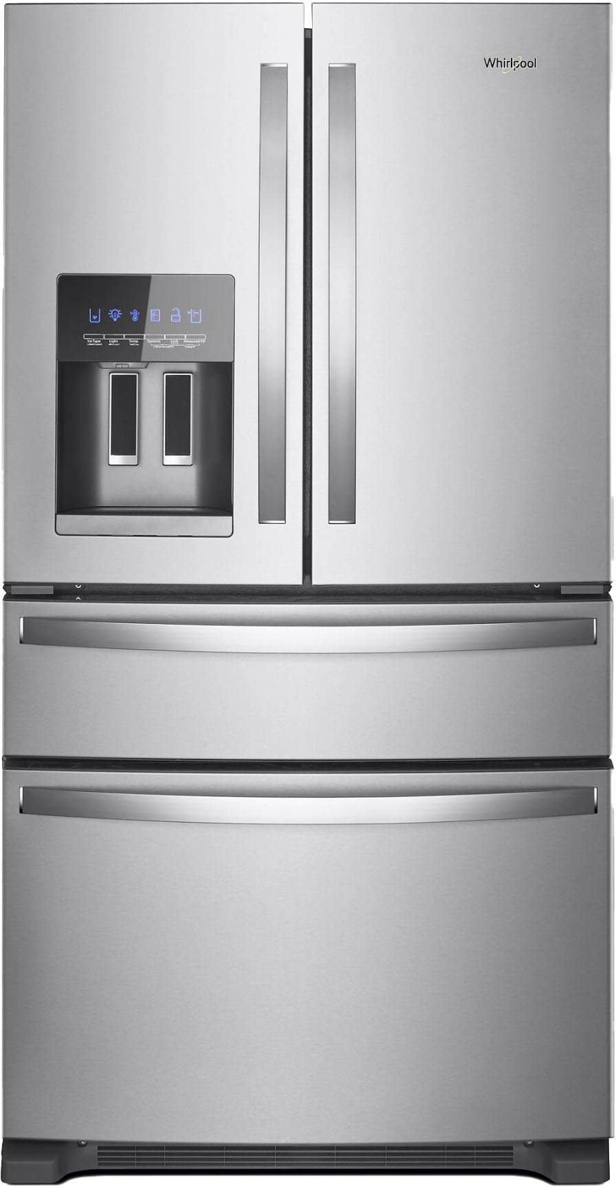 Whirlpool 24 5 Cu Ft 4 Door French, Whirlpool Refrigerator Shelves And Drawers