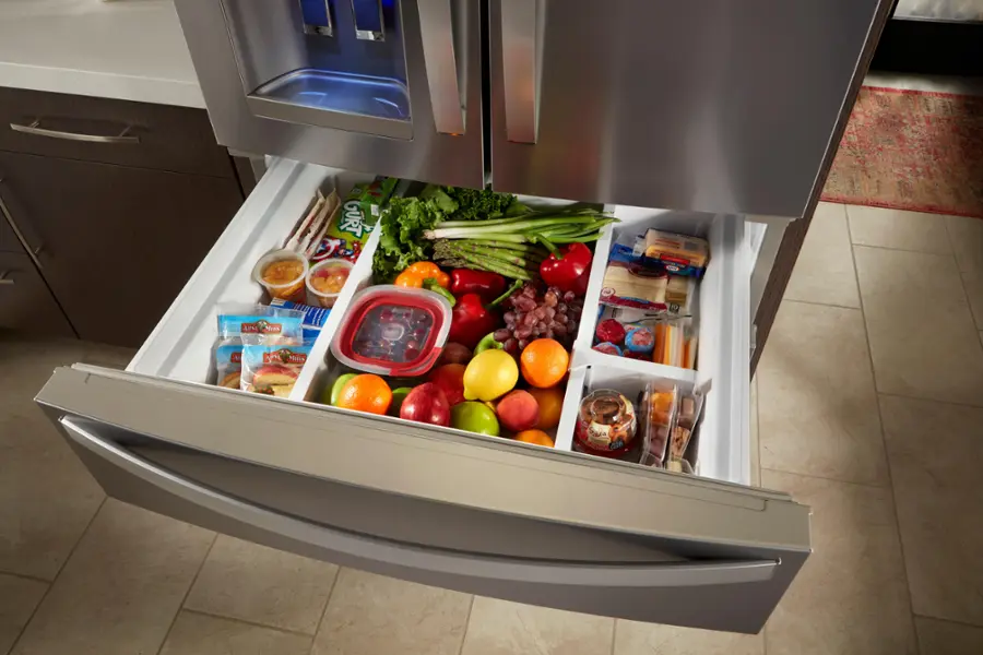 Alt View 5. Whirlpool - 24.5 Cu. Ft. 4-Door French Door Refrigerator - Stainless Steel.