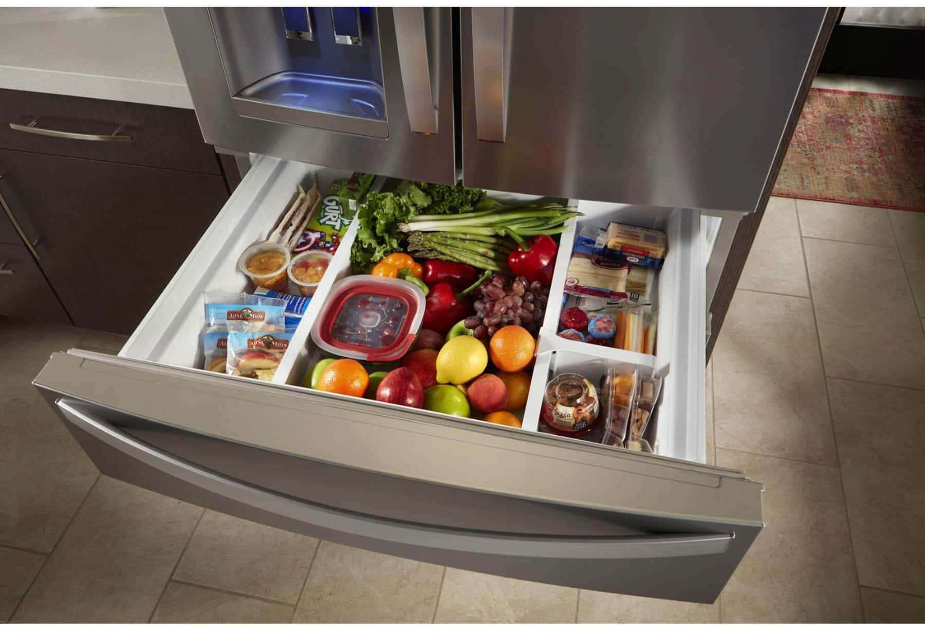 Alt View 14. Whirlpool - 24.5 Cu. Ft. 4-Door French Door Refrigerator - Stainless Steel.