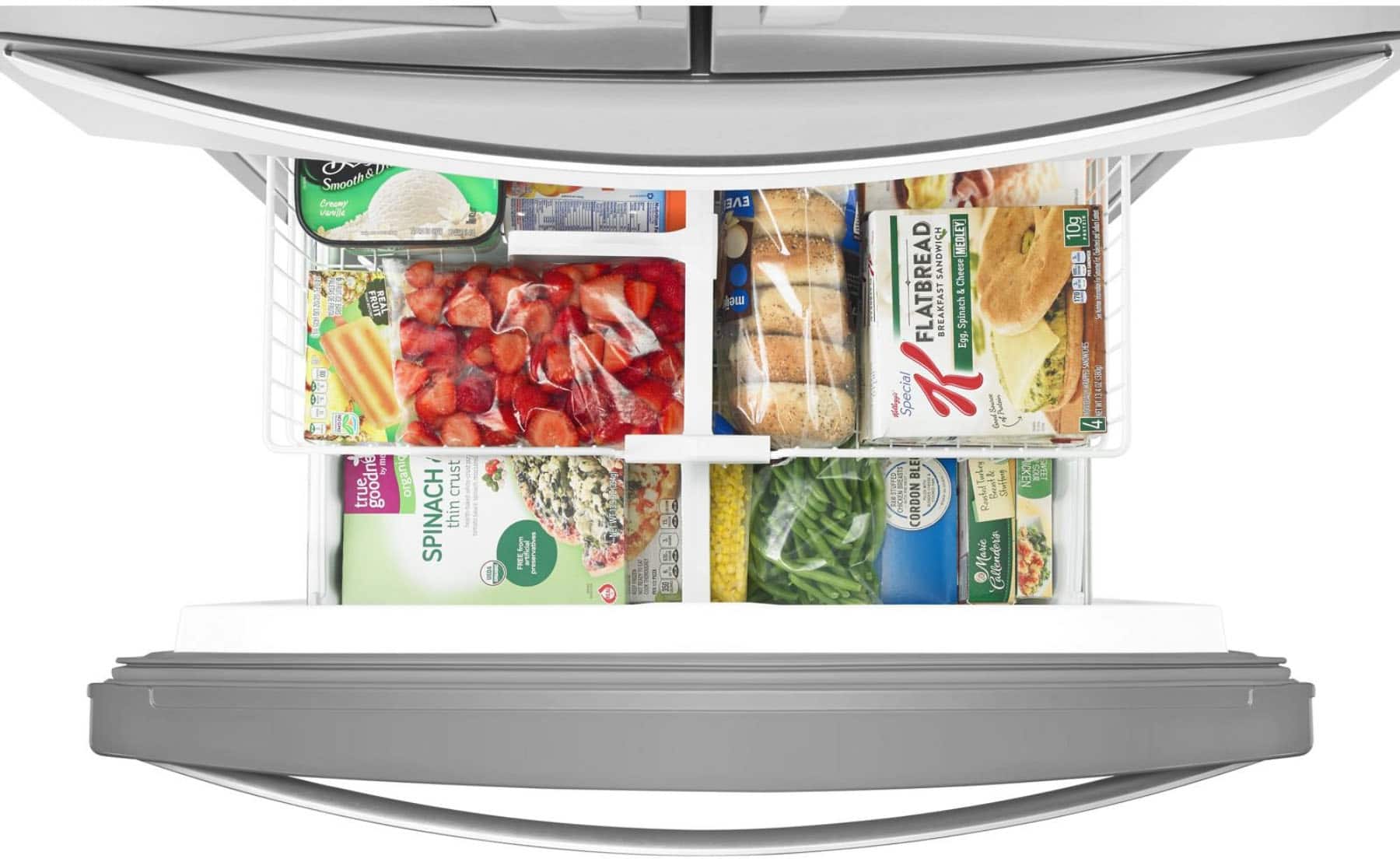 Alt View 2. Whirlpool - 24.5 Cu. Ft. 4-Door French Door Refrigerator - Stainless Steel.