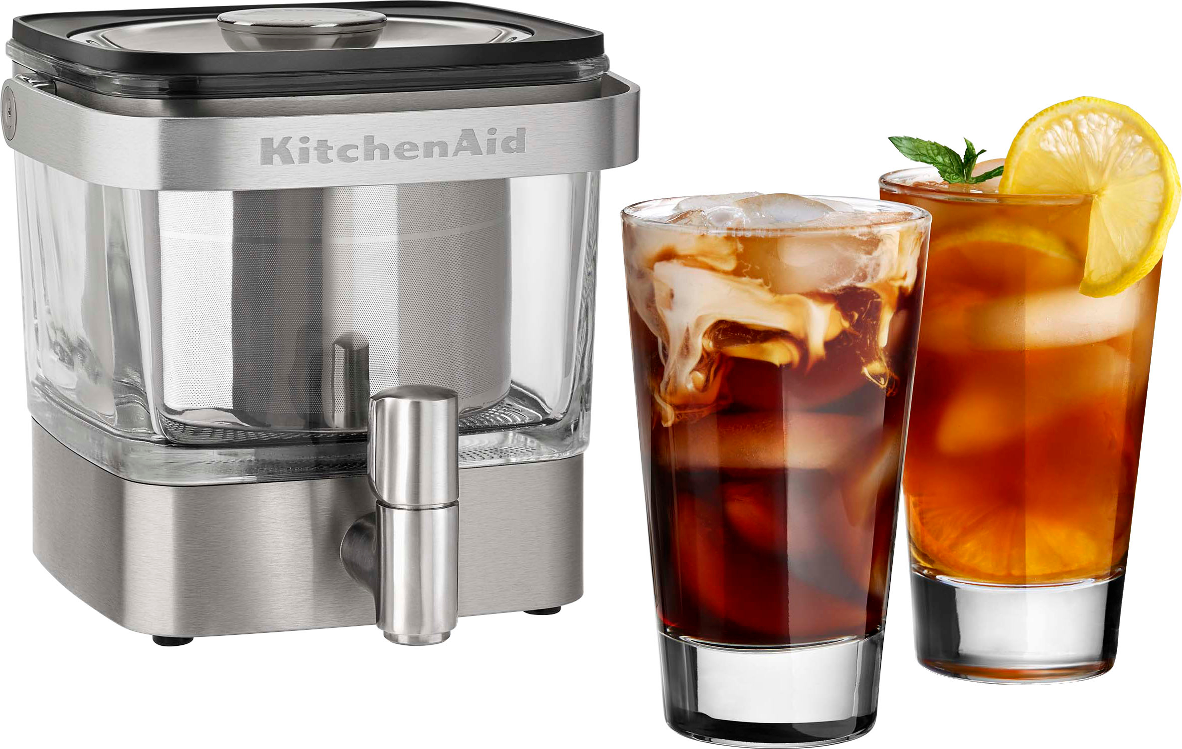 Angle View: KitchenAid - KitchenAid® 28 oz Cold Brew Coffee Maker - KCM4212 - Brushed Stainless Steel