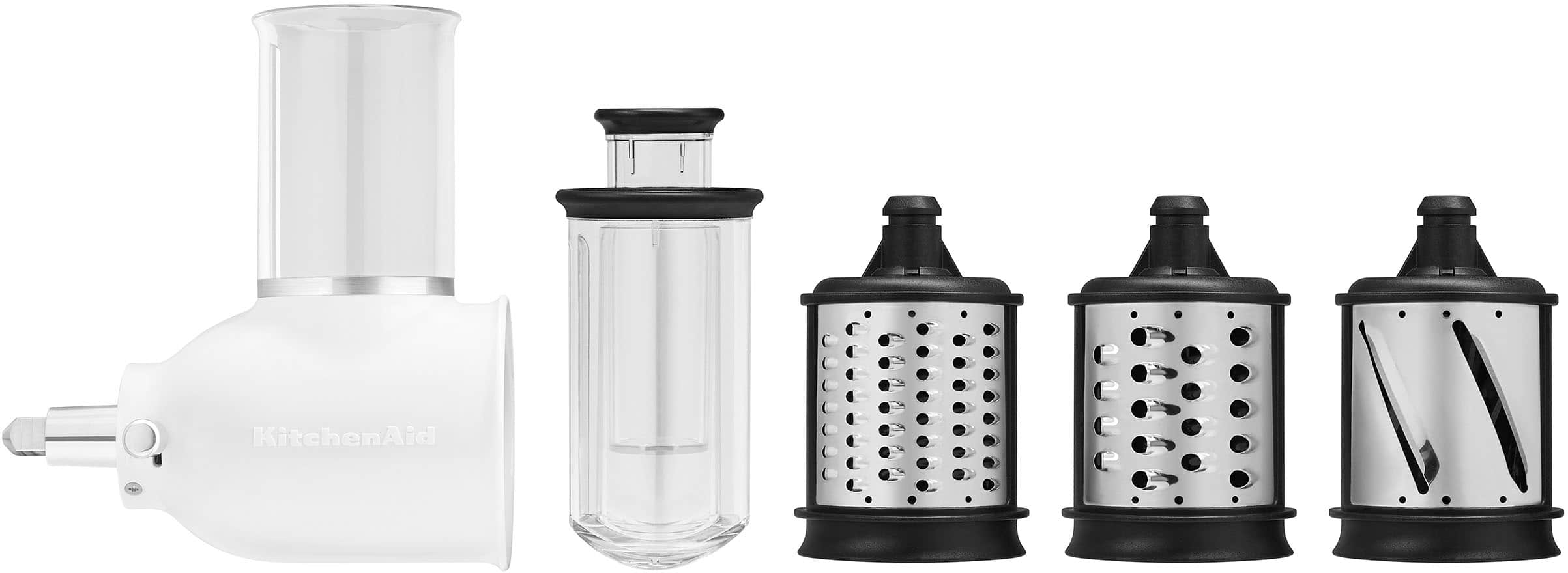 Angle. KitchenAid - Fresh Prep Slicer/Shredder Attachment for KitchenAid Stand Mixers - White.