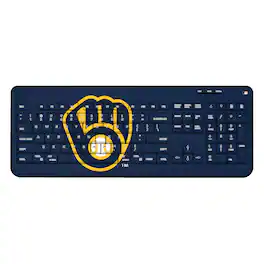 Keyscaper - Milwaukee Brewers Team Logo Wireless Keyboard - Multicolor