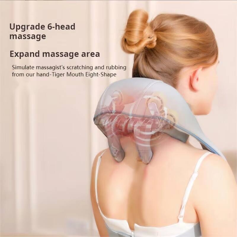 Upgrade 6-head massage  
Expand massage area  
Simulate massagist's scratching and rubbing from our hand-Tiger Mouth Eight-Shape