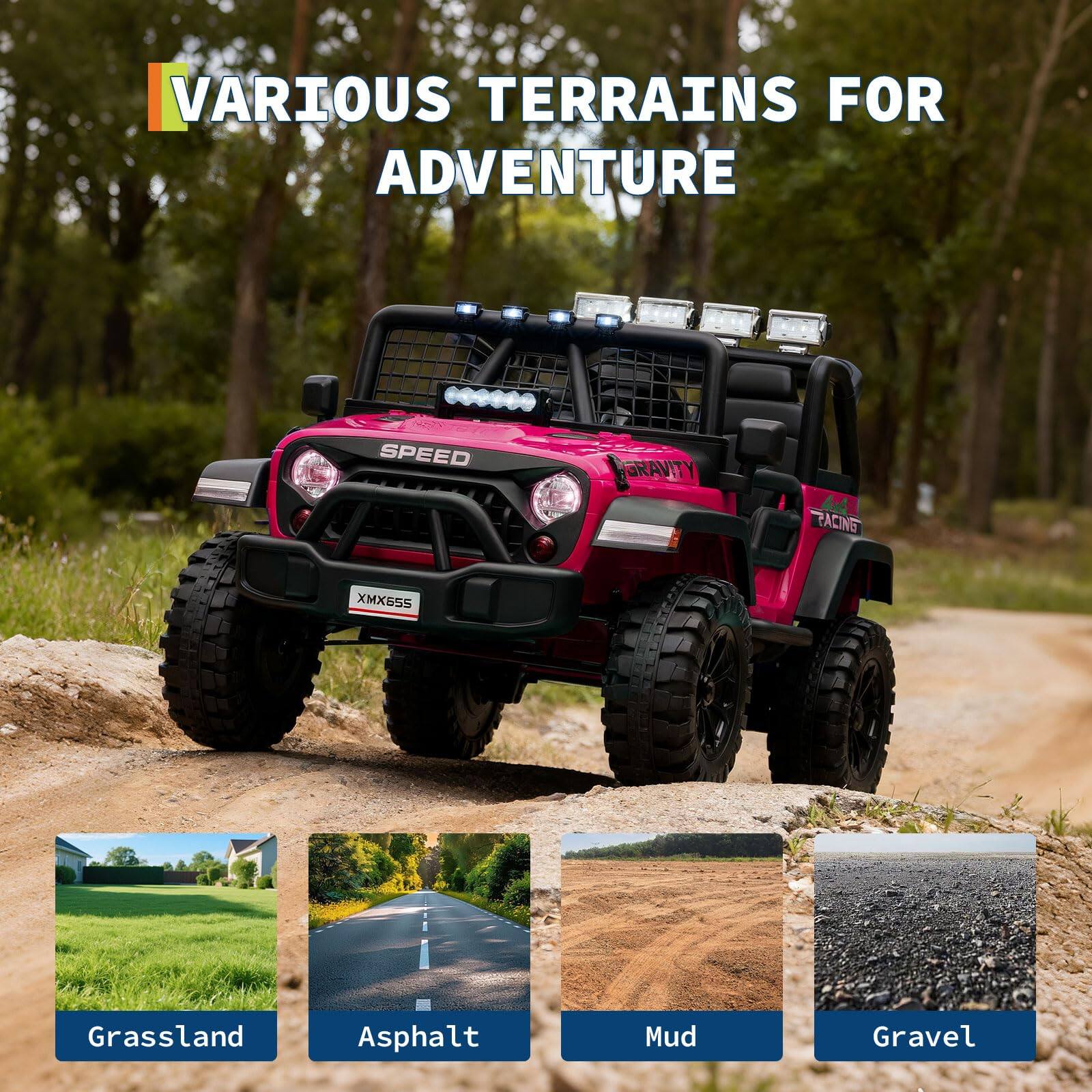 VARIOUS TERRAINS FOR ADVENTURE

SPEED GRAVITY XMX655

Grassland Asphalt Mud Gravel