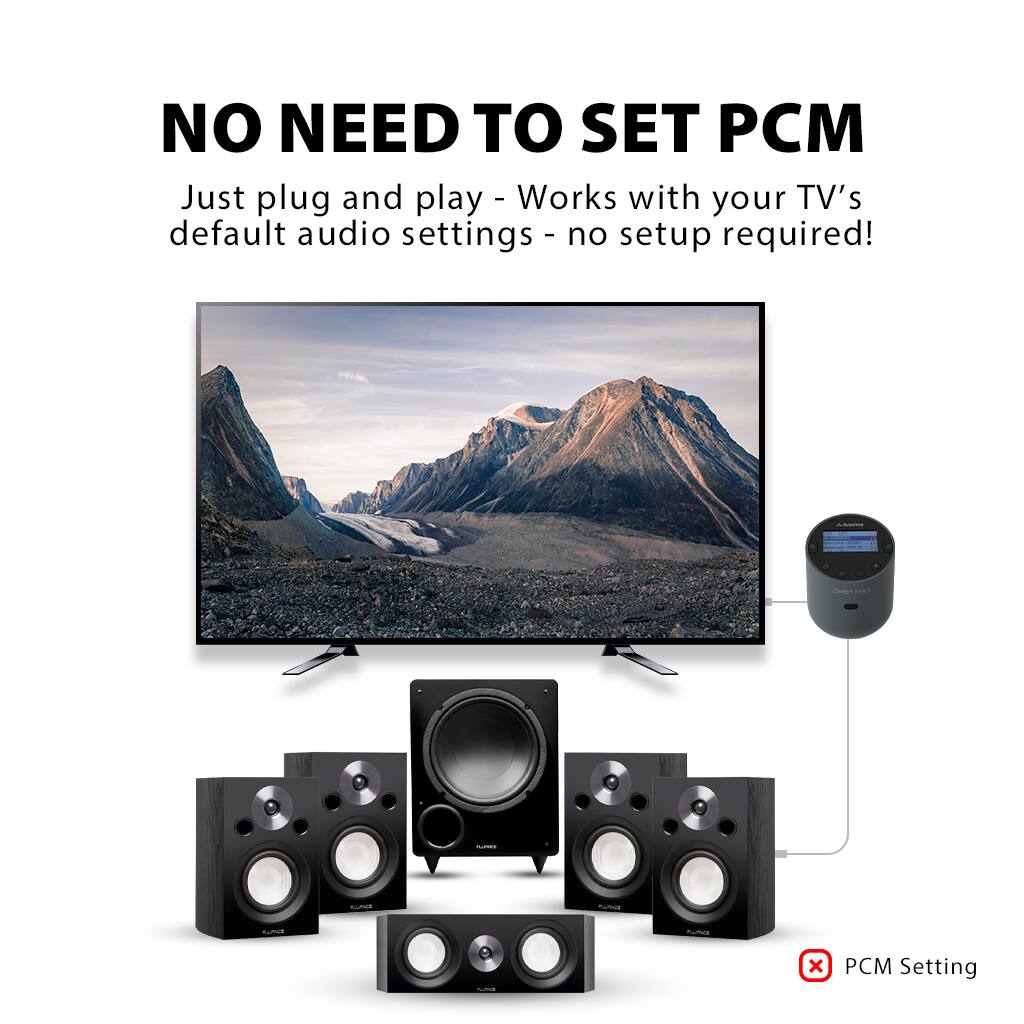 Back. Avantree - Orbit Pro - Bluetooth Transmitter for TV with LCD Screen & Remote Control.