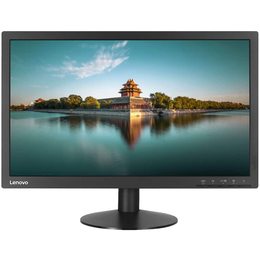 Front. Lenovo - ThinkVision T2224d 21.5" LED FHD Monitor - Black.