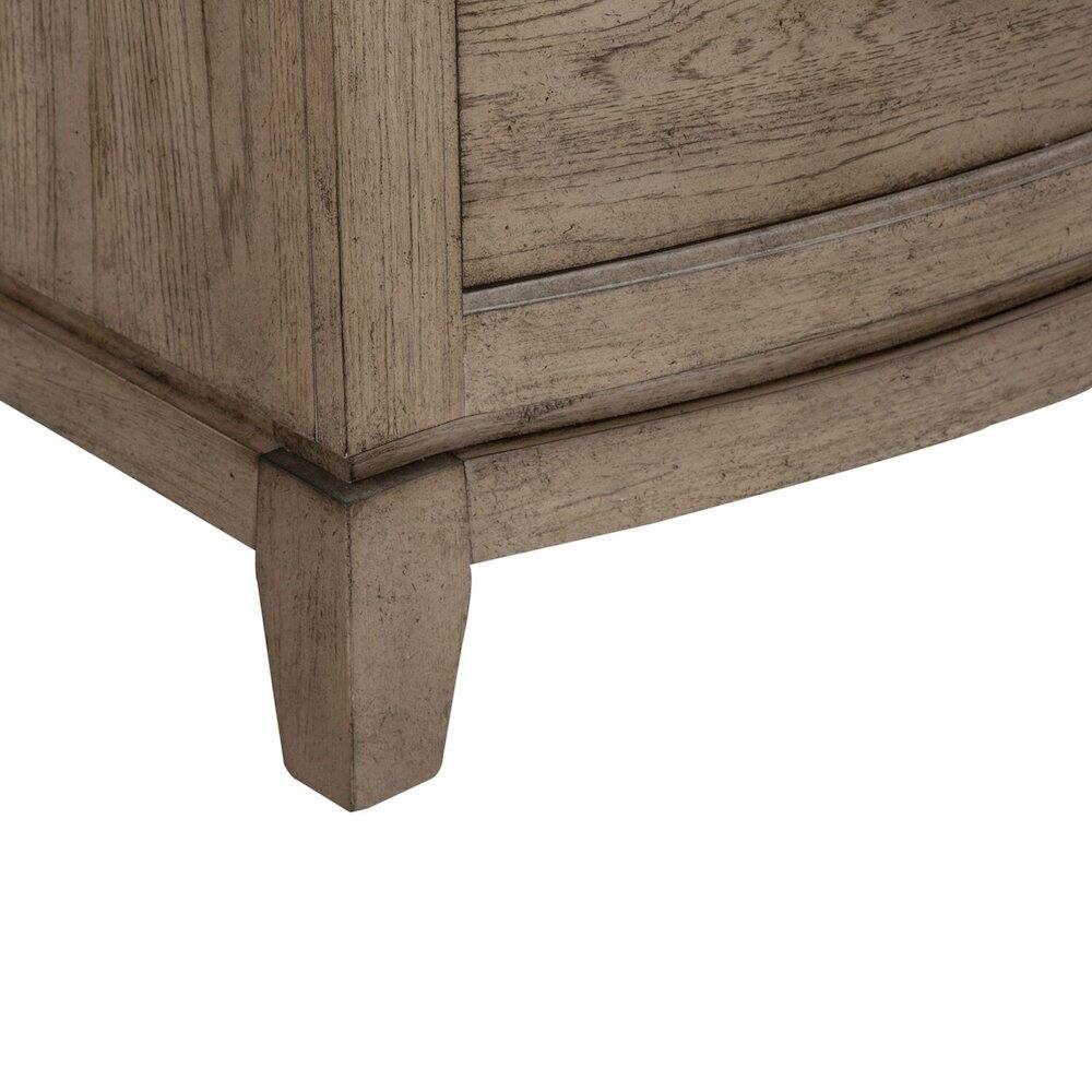 Alt View 5. Liberty Furniture Industries - Bedroom Nightstand with Charging Station AC, USB-A, USB-C - Burnished Beige Oak - Burnished Beige.