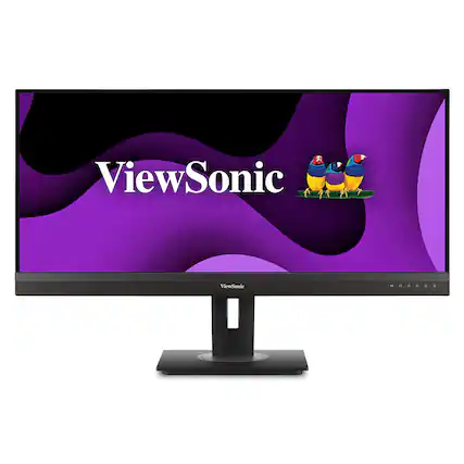 Front. ViewSonic - VG3456A 34" IPS LCD UltraWide QHD Monitor (HDMI, DP, USB-C) - Black.