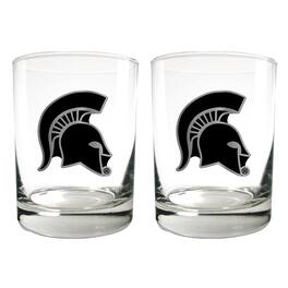 Great American Products - Michigan State Spartans 15oz. Legacy Rocks Glass Set - Multicolor