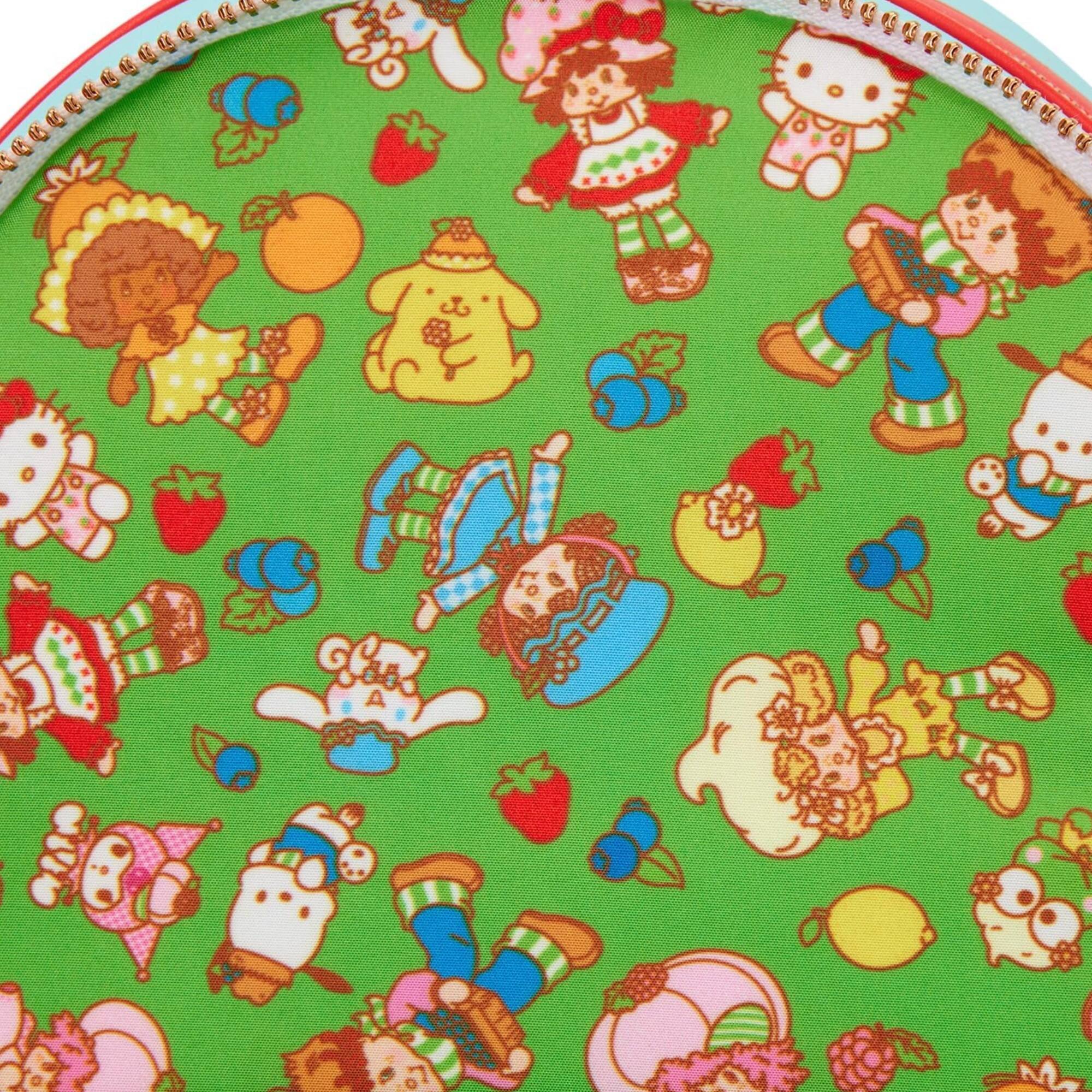 Alt View 4. LoungeFly - Loungefly Sanrio Hello Kitty & Strawberry Shortcake Mini Backpack - Multicolored.
