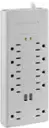 Alt View 11. Insignia™ - 10 Outlet/2 USB 2700 Joules Surge Protector - White.