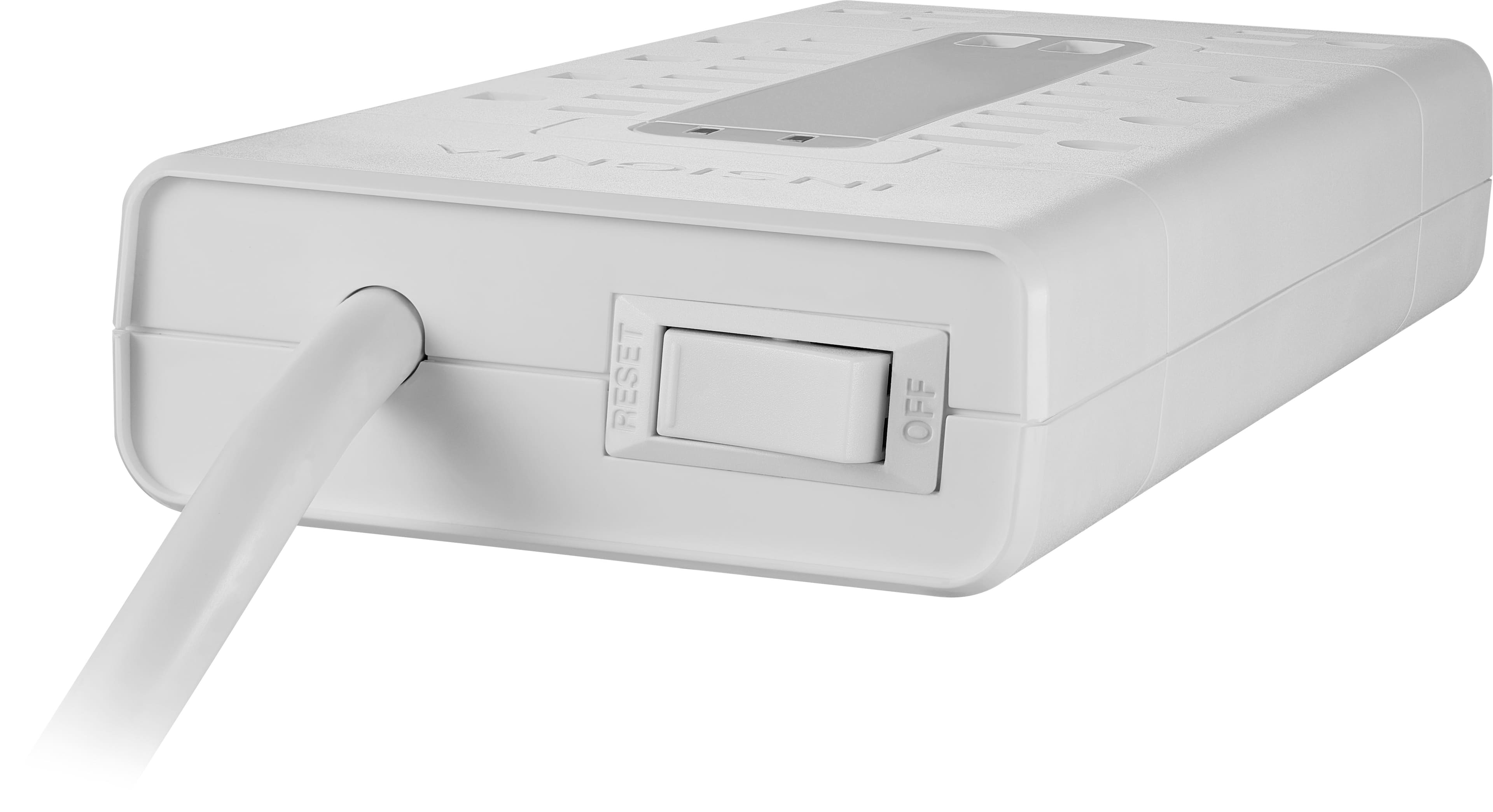 Alt View 12. Insignia™ - 10 Outlet/2 USB 2700 Joules Surge Protector - White.