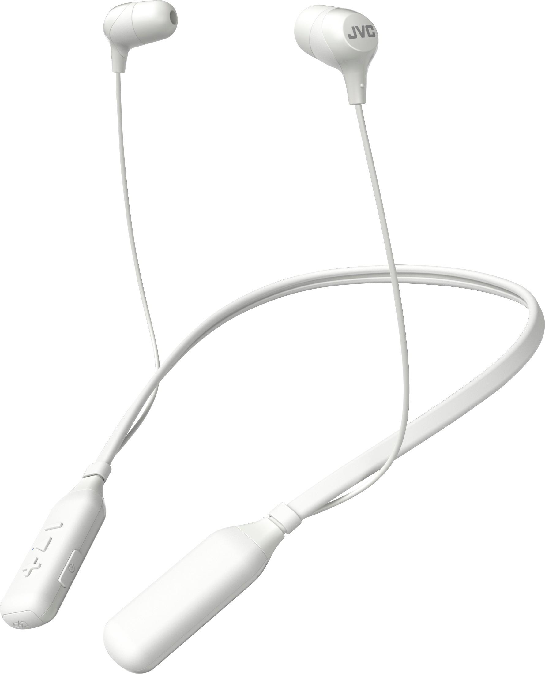 Left View: JVC - HA FX39BT Marshmallow Wireless In-Ear Headphones - White
