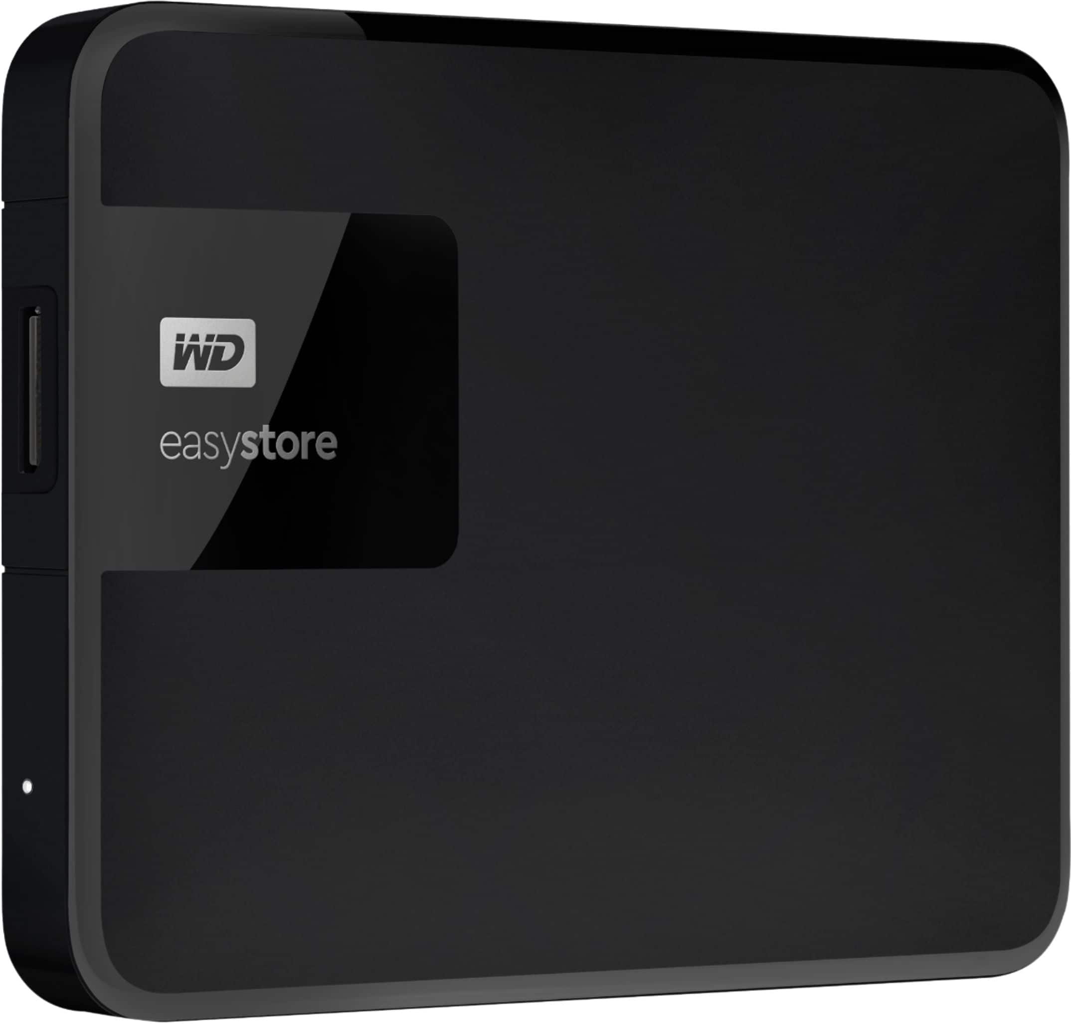 Angle. WD - Easystore 2TB USB 3.0 External Portable Hard Drive - Black.