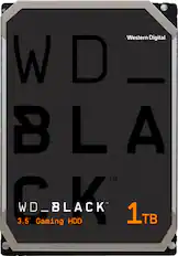 Front. WD - BLACK 1TB Gaming Internal Hard Drive - Black.