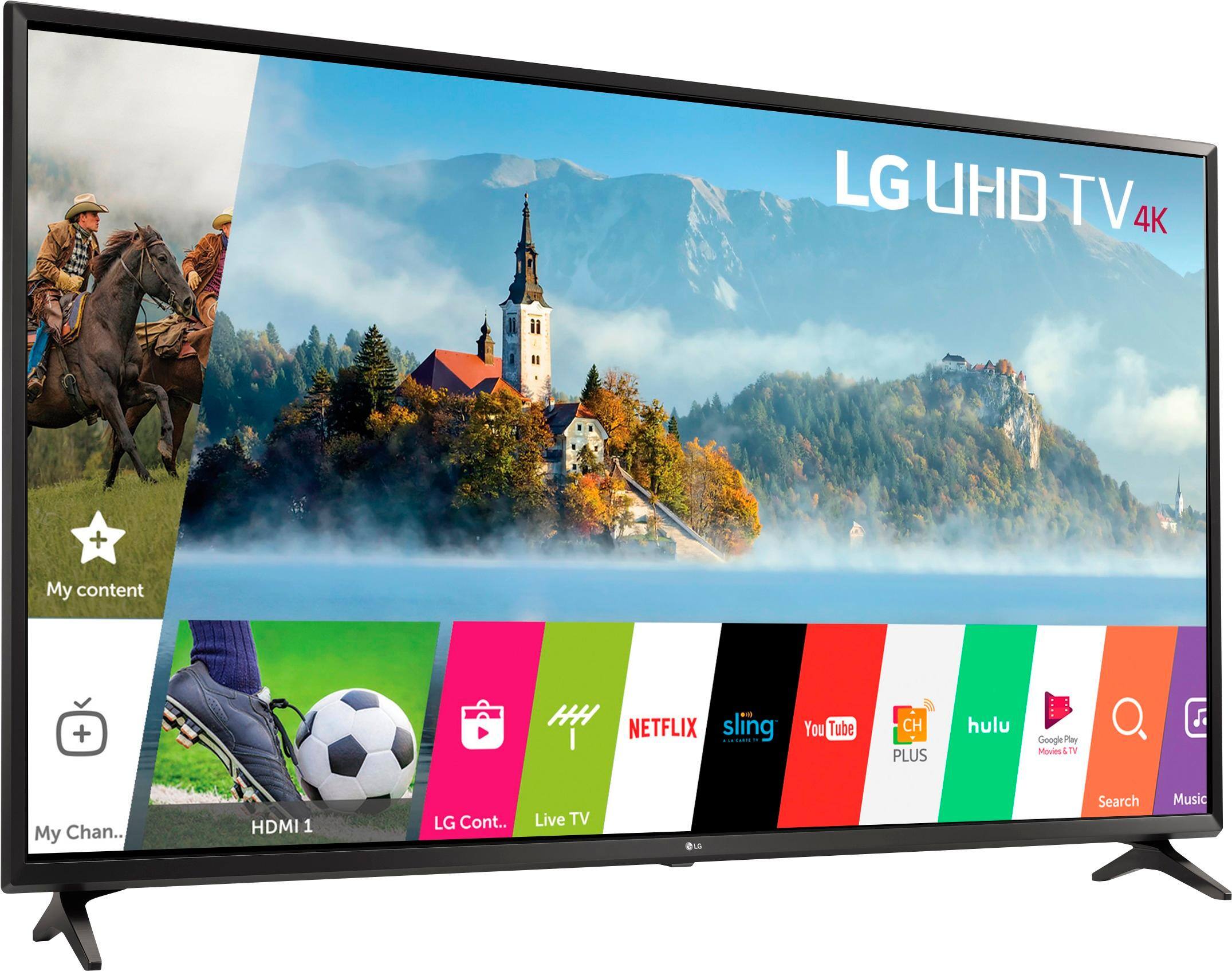 Angle. LG - 55" Class - LED - UJ6300 Series - 2160p - Smart - 4K UHD TV with HDR - Black.