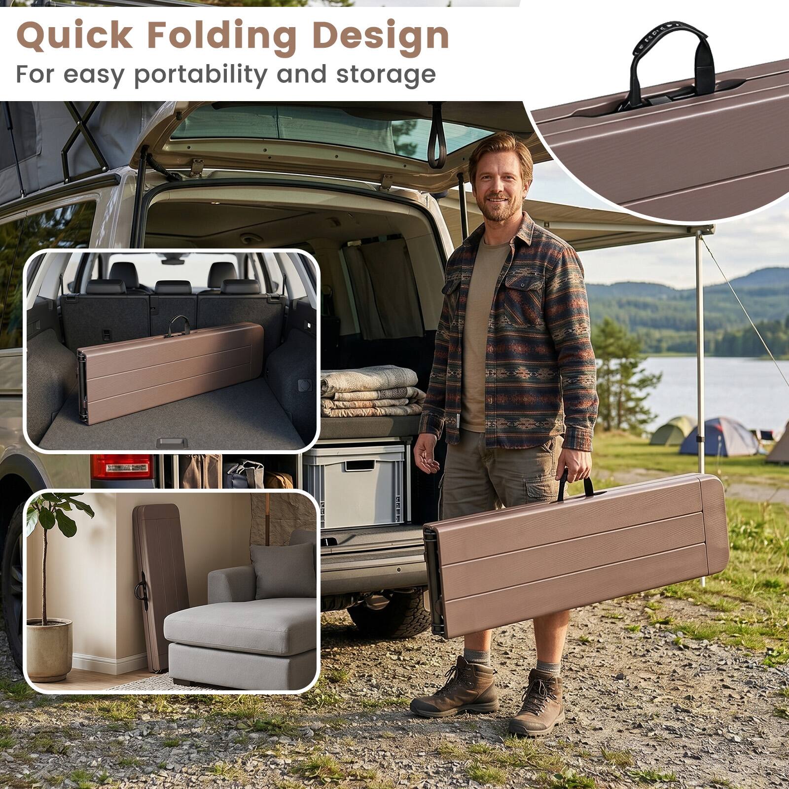 Quick Folding Design  
For easy portability and storage
