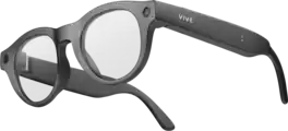 HTC - VIVE Eagle™ AI Glasses – Round, Clear Lens - Charcoal Black