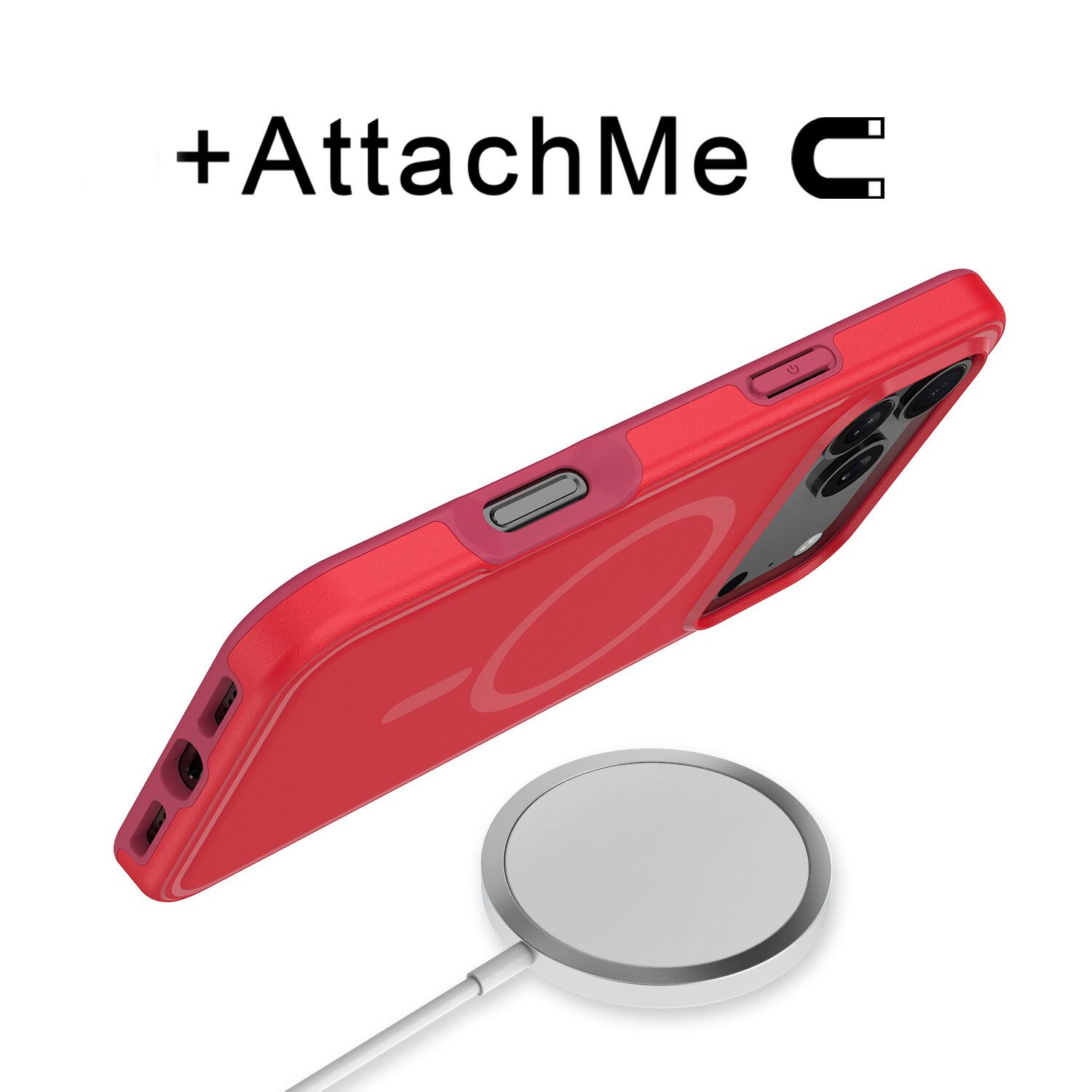 Alt View 1. Echelon - echelon Fuse Series w/ MagSafe Case for Apple iPhone 17 Pro Max - Red - Red.