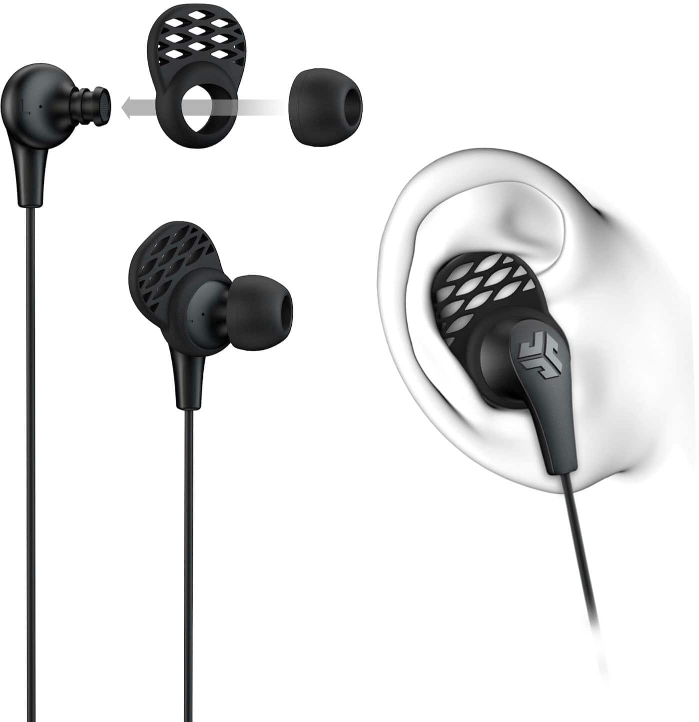 Alt View 15. JLab - JBuds Pro Signature Wireless Earbuds - Black.